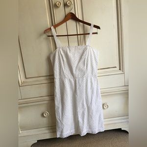 NWOT Brooks Brothers Red Fleece white eyelet mini spaghetti strap summer dress